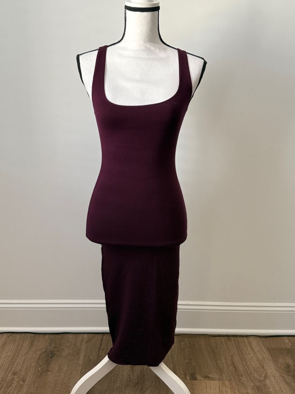 Forever 21 Plum Scoop Neck Midi Dress